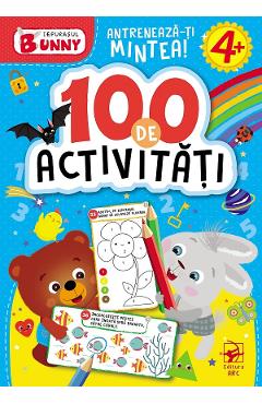 Coperta cărții 'Iepurașul Bunny: 100 de activități. 4 ani+'