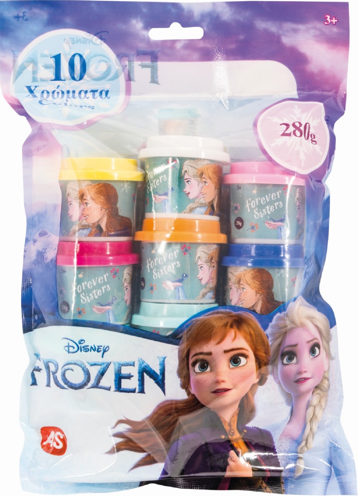 10 borcanase de plastilina. Frozen
