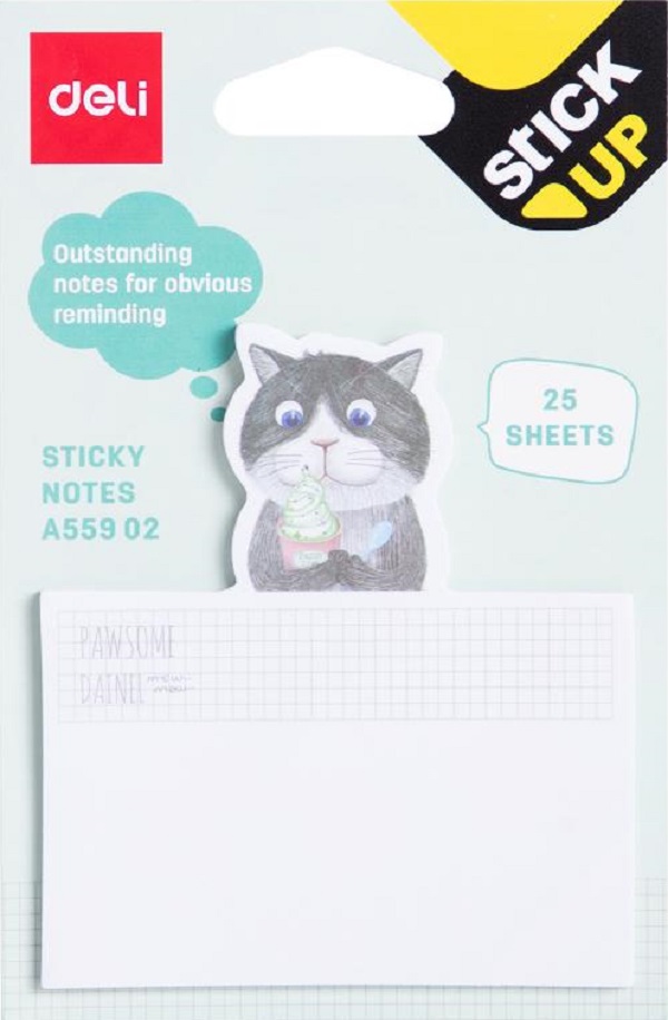 Sticky notes. Pisica