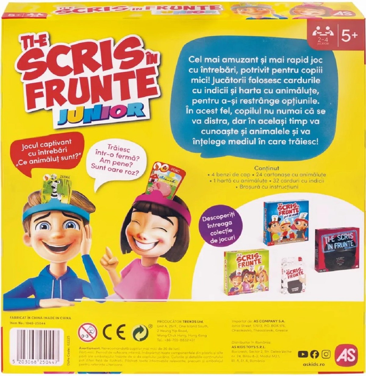 Joc de societate: Ti-e scris in frunte. Junior