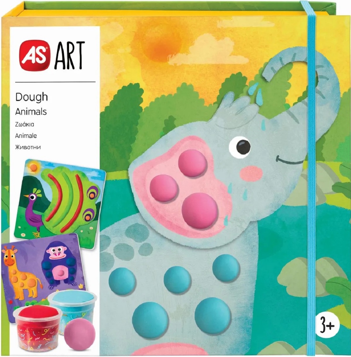 Set 7 borcanase de plastilina. Animale
