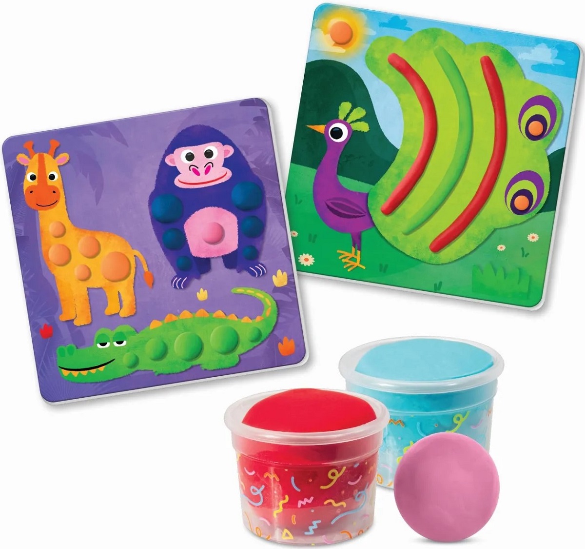 Set 7 borcanase de plastilina. Animale