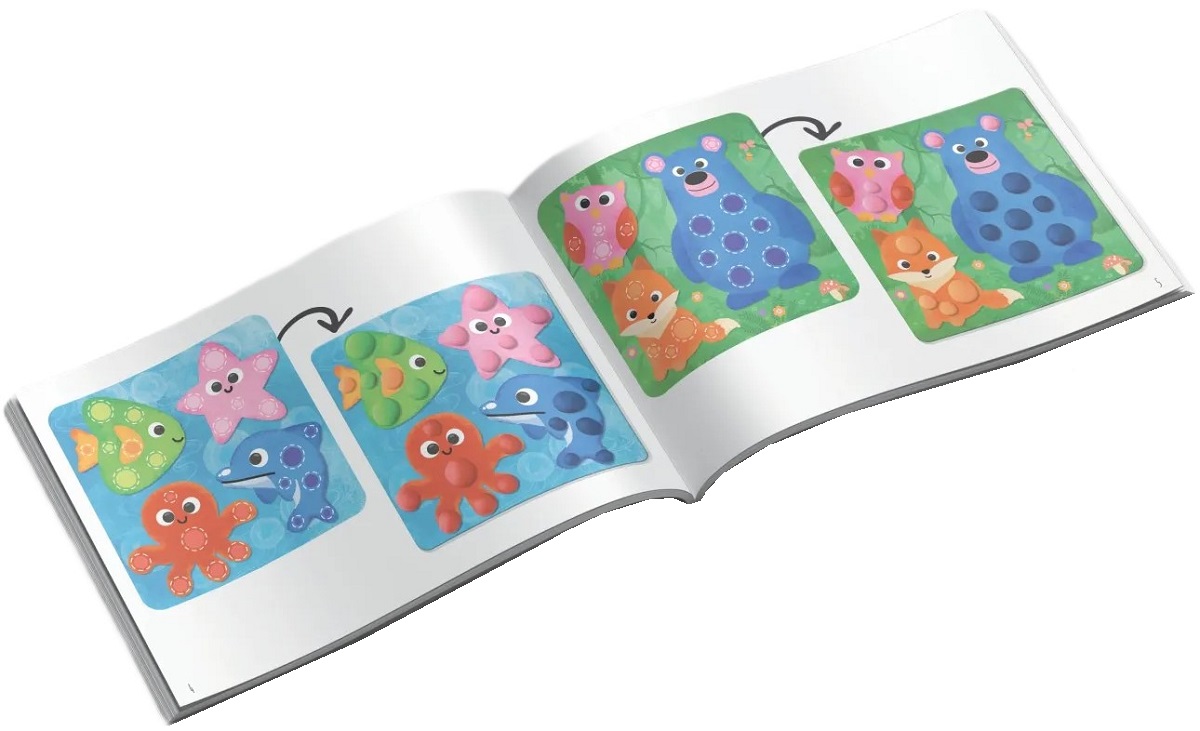 Set 7 borcanase de plastilina. Animale