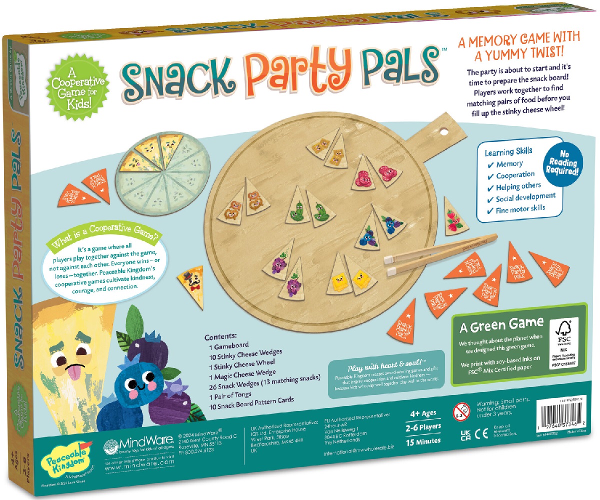 Joc de cooperare si memorie. Snack Party Pals