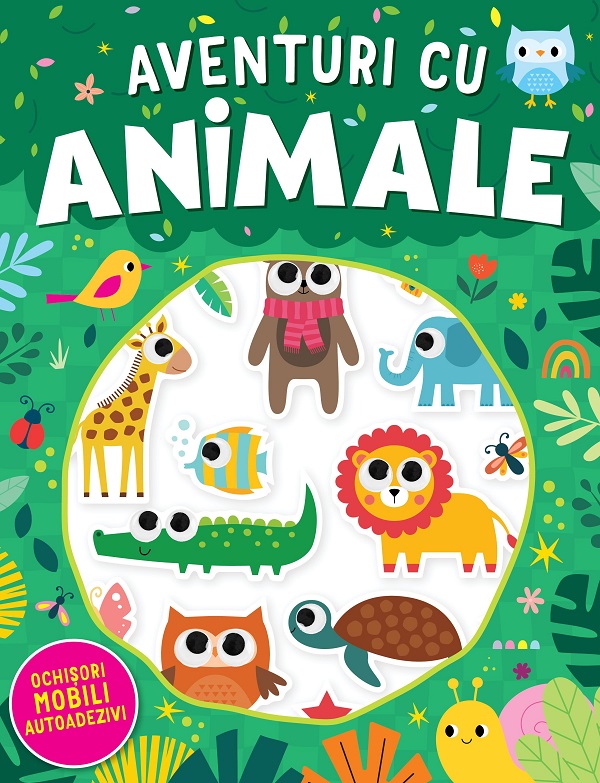 Aventuri cu animale. Ochisori mobili autoadezivi
