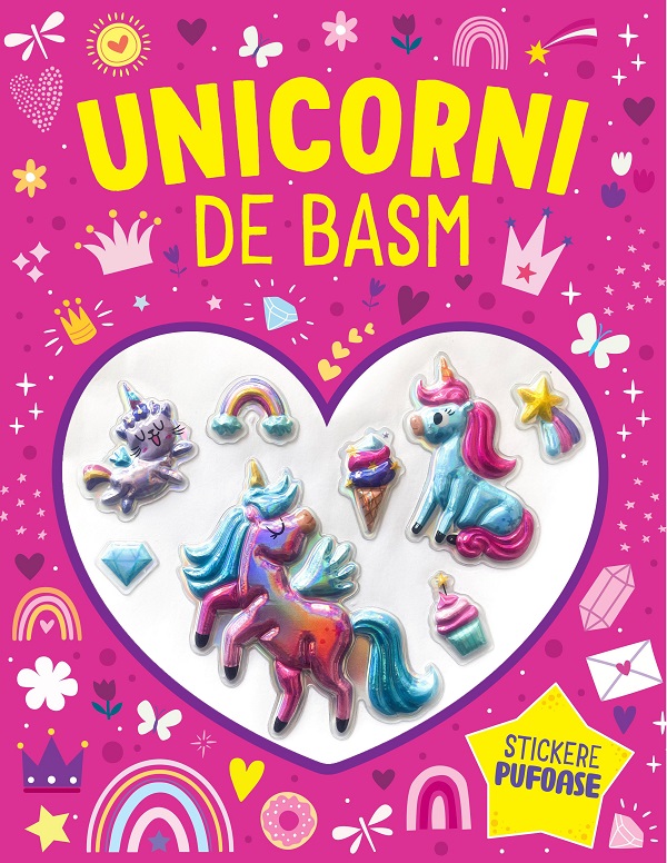 Unicorni de basm. Stickere pufoase