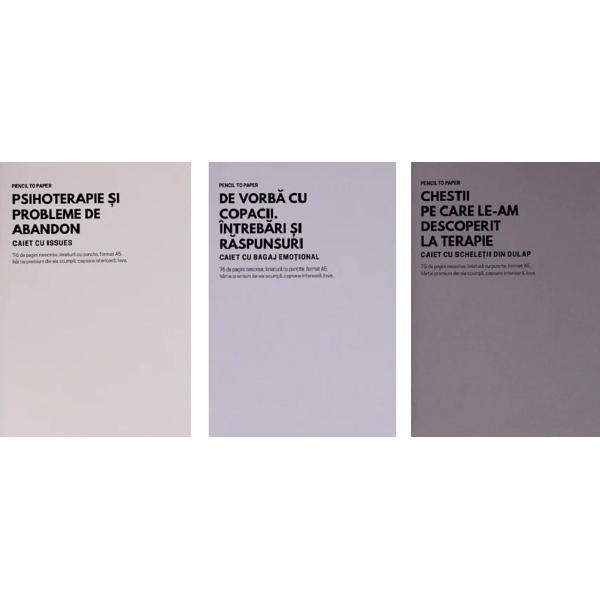 Set de 3 caiete geniale: Exorcizari pe hartie