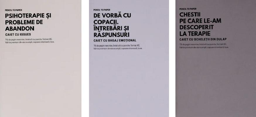 Set de 3 caiete geniale: Exorcizari pe hartie