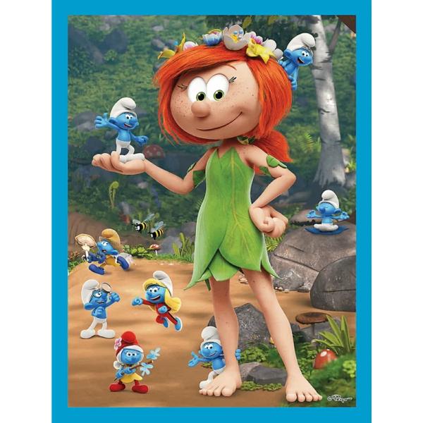 Puzzle 2 in 1 + Memos. Strumfii si prietenii lui