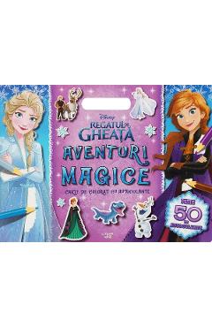 Poza produsului Disney. Regatul de gheata: Aventuri magice. Carte de colorat cu autocolante