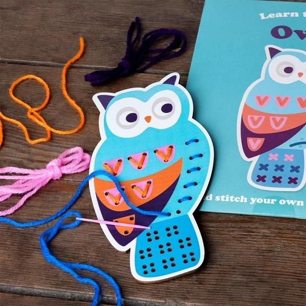 Joc de cusut: Bufnita. Learn to Sew: Owl