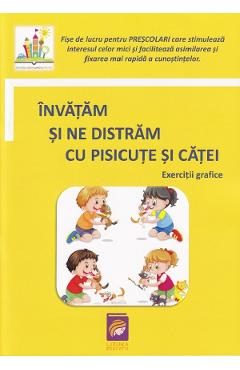 Poza produsului Invatam si ne distram cu pisicute si catei. Exercitii grafice