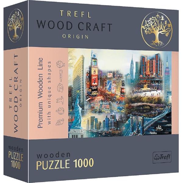 Puzzle 1000 din lemn. New York