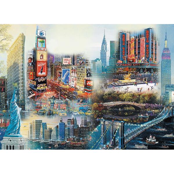 Puzzle 1000 din lemn. New York