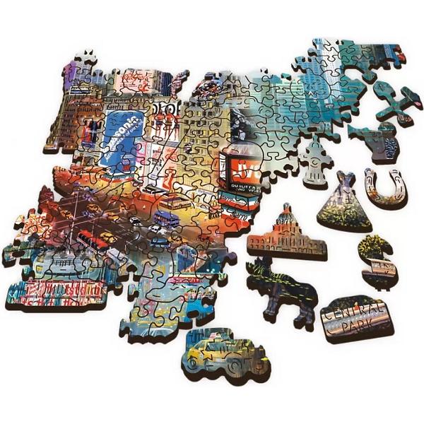 Puzzle 1000 din lemn. New York