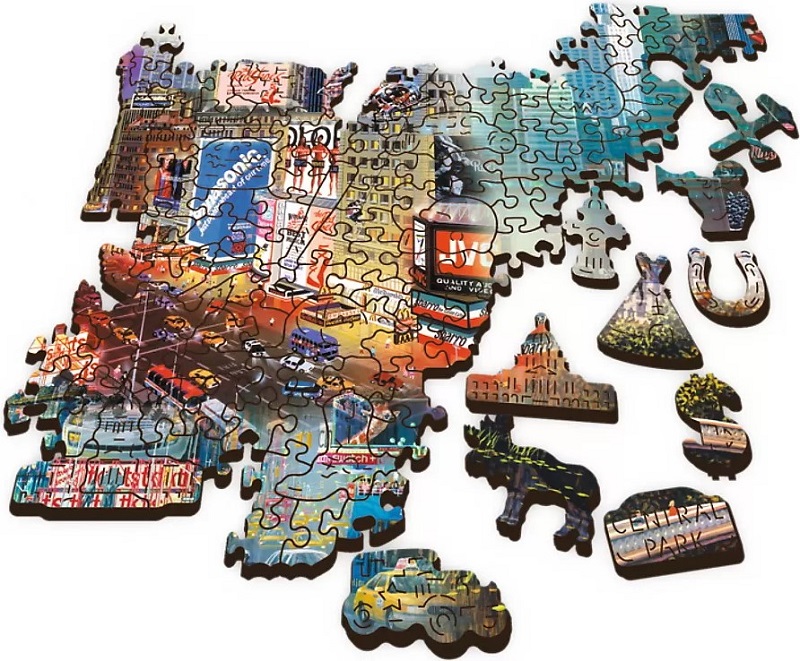 Puzzle 1000 din lemn. New York