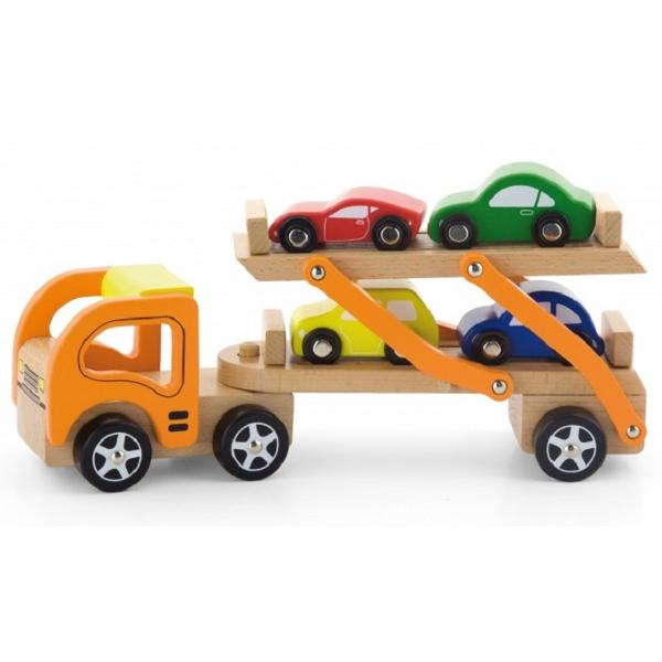 Camion transportor cu 4 masinute