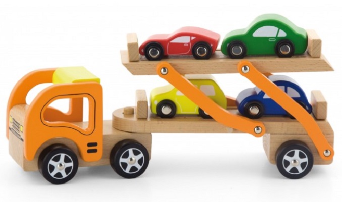 Camion transportor cu 4 masinute