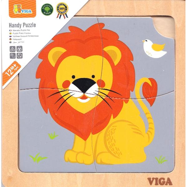 Puzzle din lemn: Leu