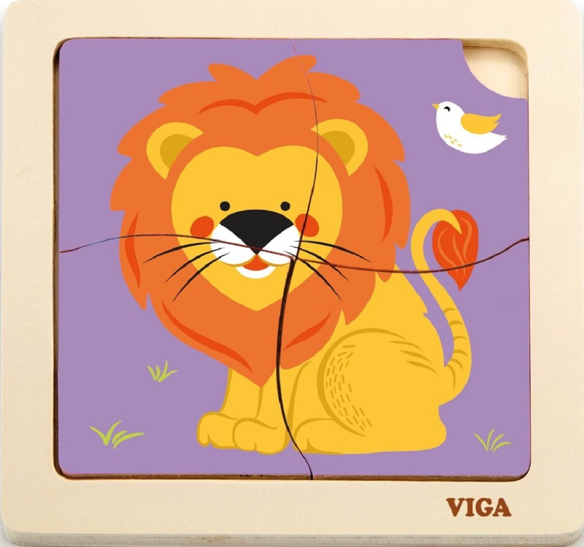 Puzzle din lemn: Leu