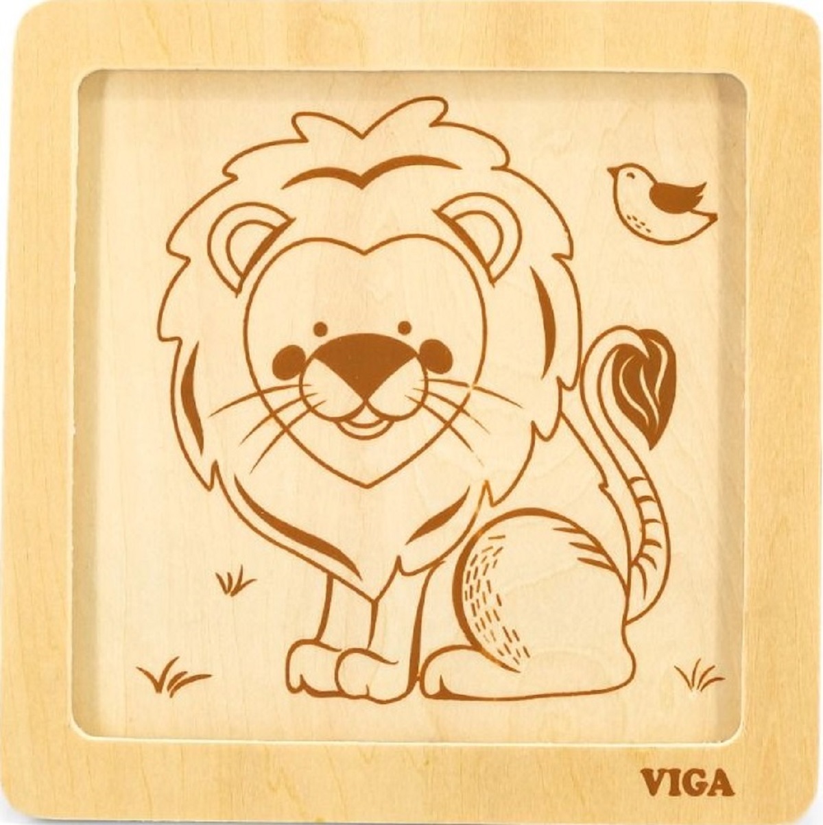Puzzle din lemn: Leu