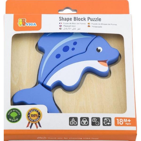 Puzzle din lemn: Delfin