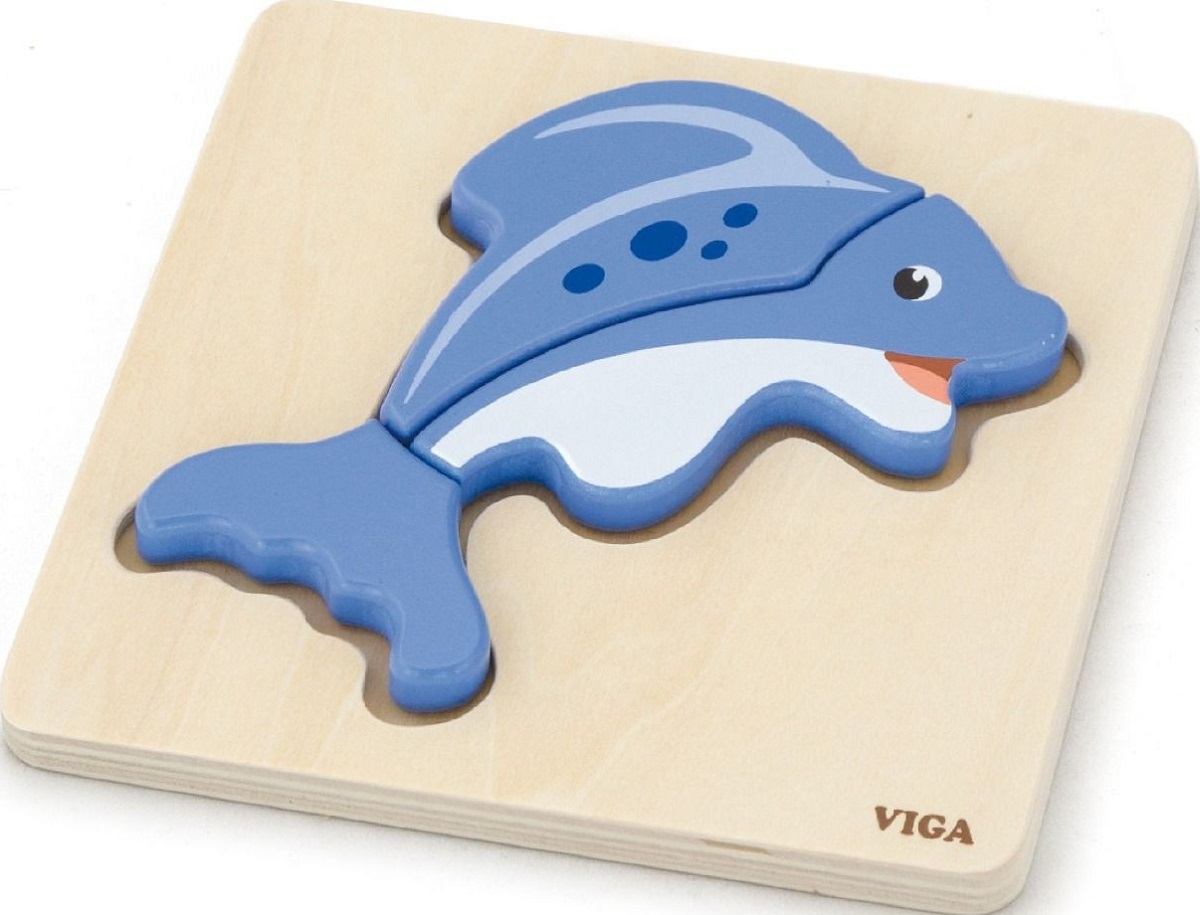 Puzzle din lemn: Delfin