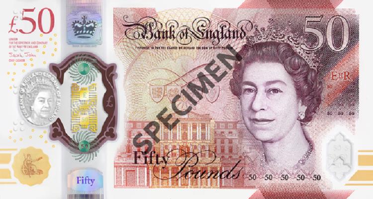50 Lire Sterline. Set de 100 Bancnote decorative pentru jocuri, video, TikTok, Monopoly