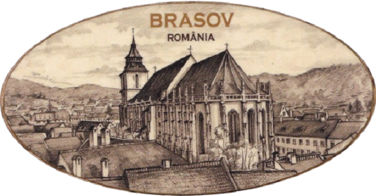 Magnet oval: Brasov nr.4. Bobei Art
