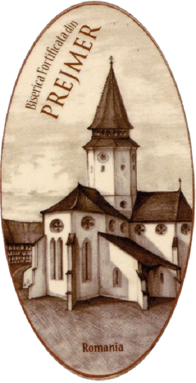 Magnet oval: Biserica Fortificata din Prejmer. Bobei Art