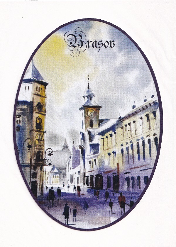 Reproducere pe carton alb: Brasov Nr.1