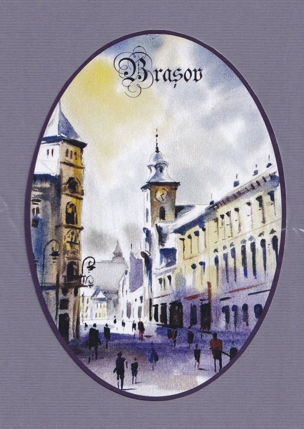 Reproducere pe carton gri: Brasov Nr.2