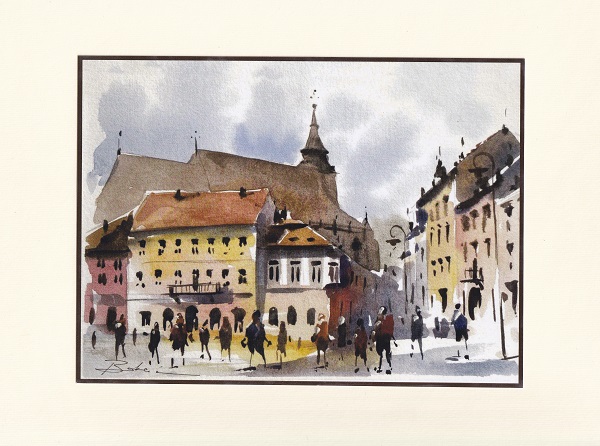 Reproducere pe carton mare crem. Brasov Nr.1