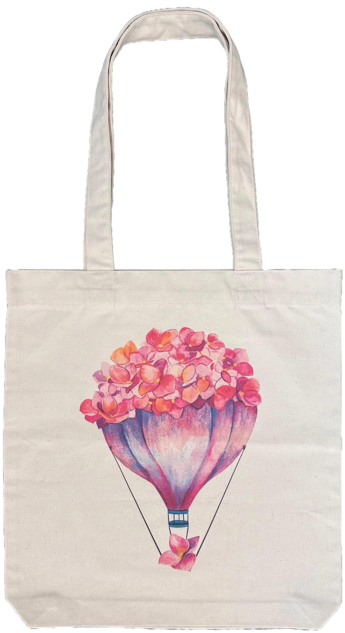 Sacosa panza: Balon cu aer cald. Hortensie