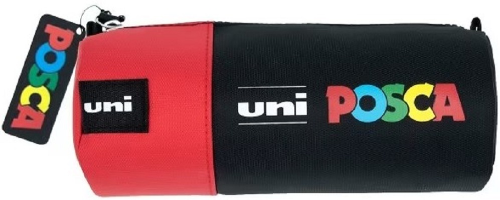 Penar cilindric echipat Posca. Negru si rosu