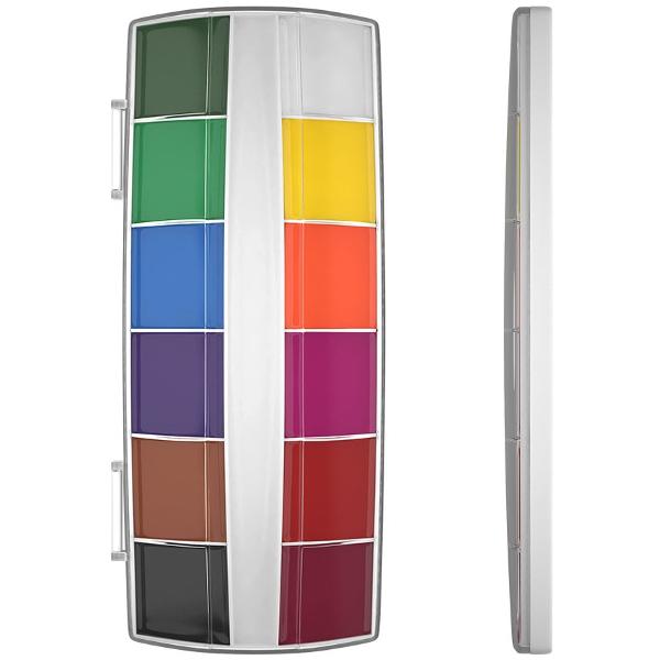 Set acuarele 12 culori cu protectie UV. Albastru