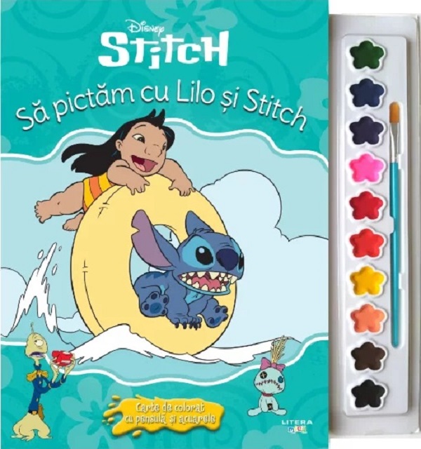 Disney. Stitch: Sa pictam cu Lilo si Stitch. Carte de colorat cu pensula si acuarele