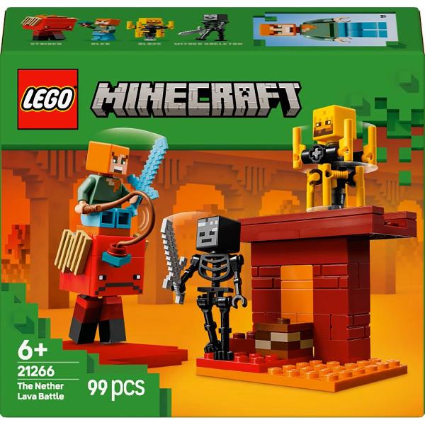 Lego Minecraft. Batalie deasupra lavei in Nether