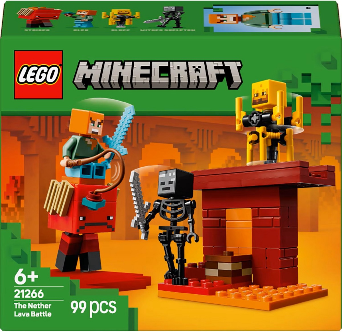 Lego Minecraft. Batalie deasupra lavei in Nether