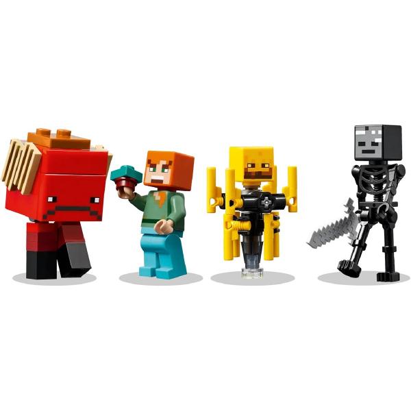 Lego Minecraft. Batalie deasupra lavei in Nether