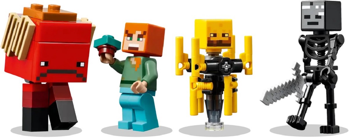 Lego Minecraft. Batalie deasupra lavei in Nether