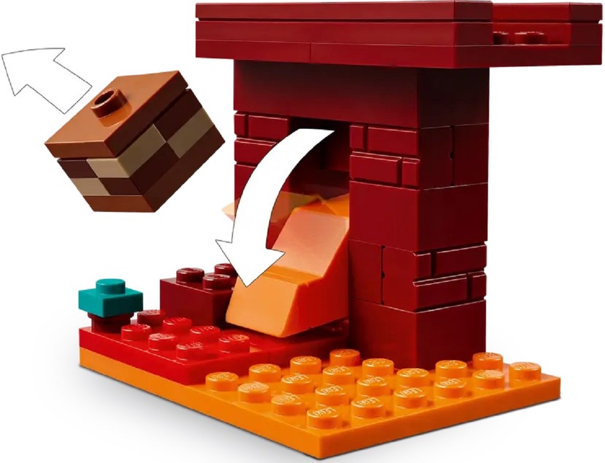 Lego Minecraft. Batalie deasupra lavei in Nether