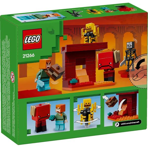 Lego Minecraft. Batalie deasupra lavei in Nether