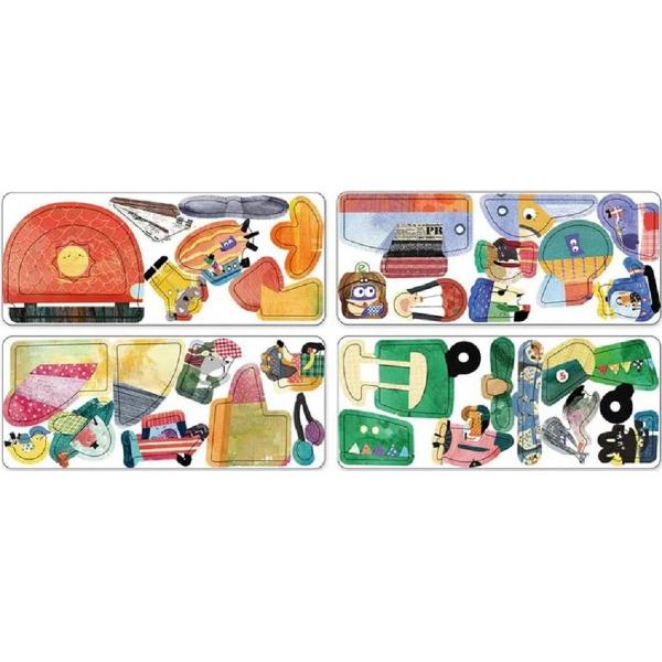 Puzzle magnetic in cutie metalica: Avioane