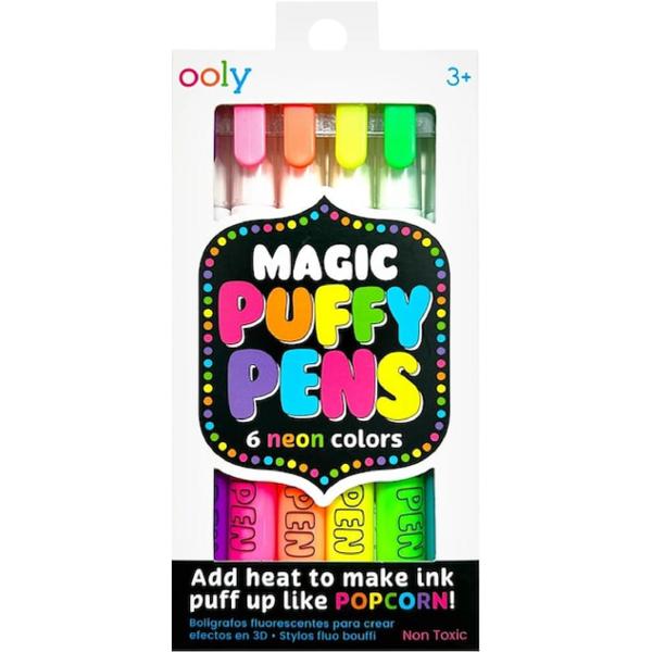 Set 6 carioci magice cu efect 3D. Puffy Pens