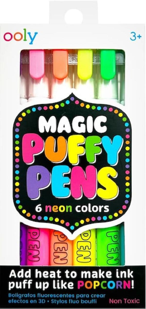 Set 6 carioci magice cu efect 3D. Puffy Pens