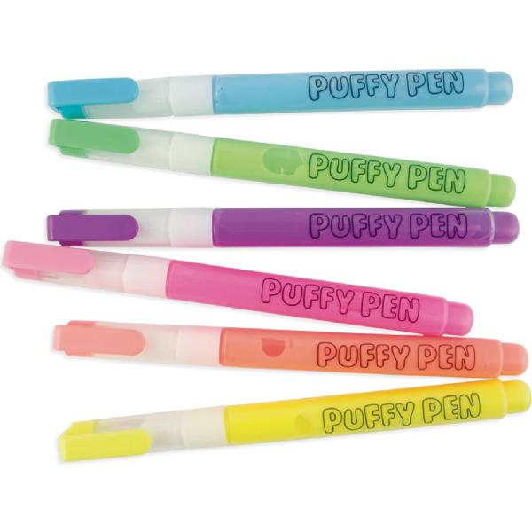 Set 6 carioci magice cu efect 3D. Puffy Pens