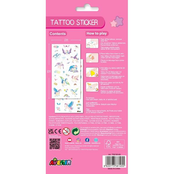 Set tatuaje lavabile. Pegas