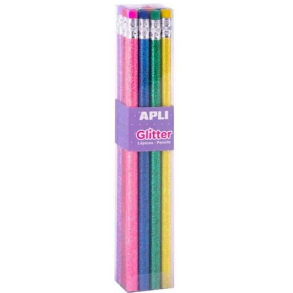 Set 8 creioane Grafit Glitter Apli