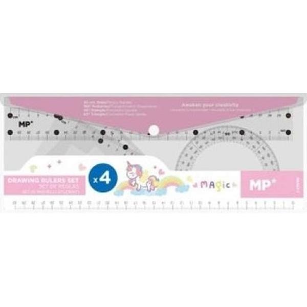 Set geometrie cu 4 piese